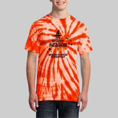 Adult Tie-Dye T-Shirt - Fall - Its Spooky Season Thumbnail