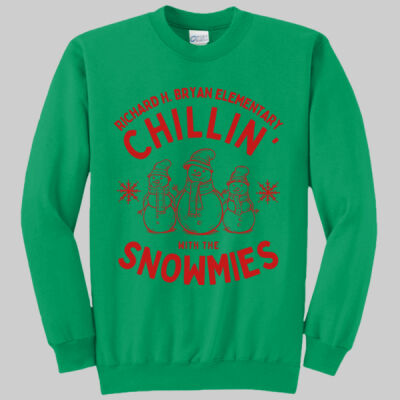 Adult Crewneck - Winter - Chillin With The Snowmies Red Thumbnail