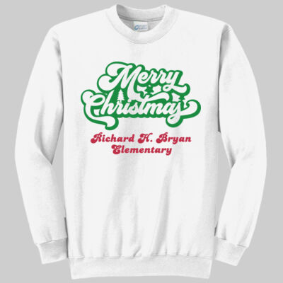 Adult Crewneck - Winter - Merry Christmas Red and Green  Thumbnail