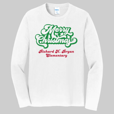 Adult Long Sleeve Shirt - Winter - Merry Christmas Red and Green  Thumbnail