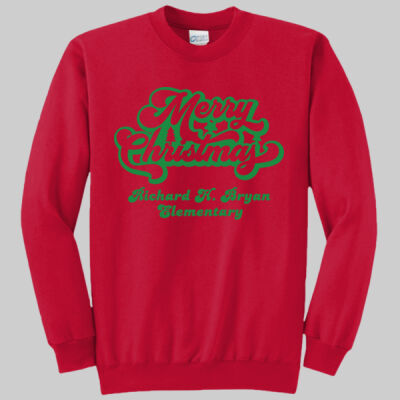 Adult Crewneck - Winter - Merry Christmas Green Thumbnail