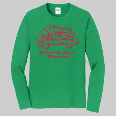 Adult Long Sleeve Shirt - Winter - Merry Christmas Red Thumbnail