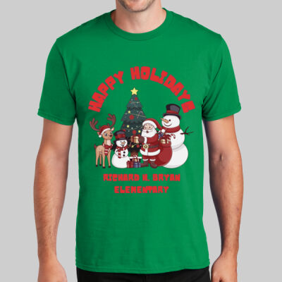 Adult T-Shirt - Winter - Happy Holidays Red Thumbnail