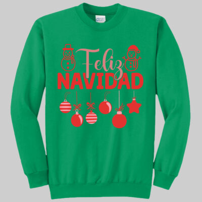 Adult Crewneck - Winter- Feliz Navidad Red Thumbnail